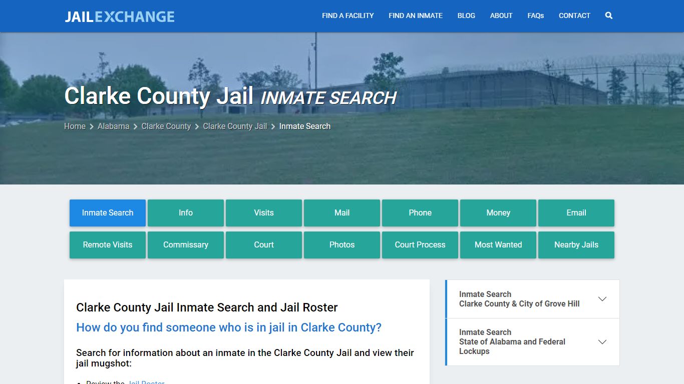 Inmate Search: Roster & Mugshots - Clarke County Jail, AL - Jail Exchange